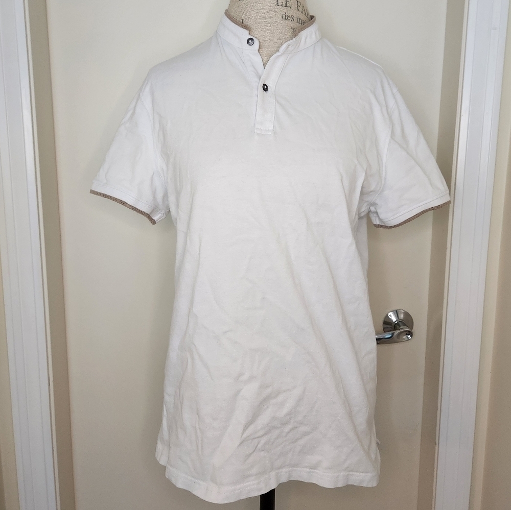 Massimo Dutti collarless polo shirt